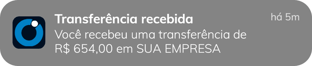Notificação de pagamento recebido